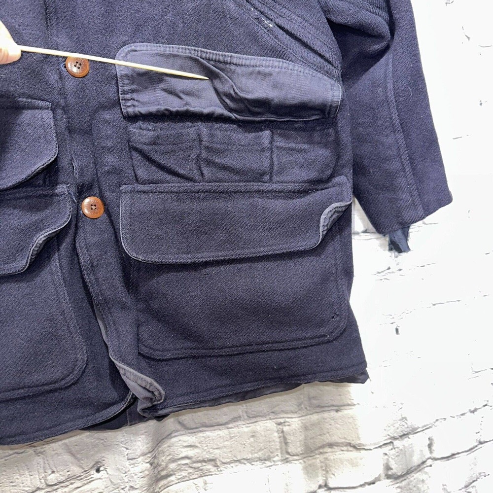 Polo Ralph Lauren Jacket Adult Medium Blue Mens Wool Pockets Casual - Picture 7 of 16